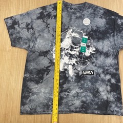 Nasa Shirt Mens xl gray tye dye astronaut outerspace graphic space suit ship