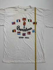 Vintage 1992 Barcelona Spain Olympic Games T-Shirt Single Stitch Graphic Tee L