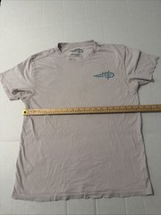 Reel Life Freshly Caught Fishing Graphic Tee – Size L– White/Teal/Yellow 1837