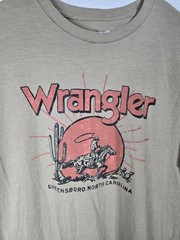 Wrangler T-Shirt Mens Size Xmall Brown Western Cowboy Horse Sunset Summer Tee