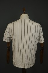 Karl Kani White Striped Short Sleeve Crew Neck Pullover Baseball T-Shirt Size S