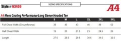 A4 Mens 4oz. Micro Poly Interlock Cooling Performance Hooded T-Shirt N3409 S-3XL