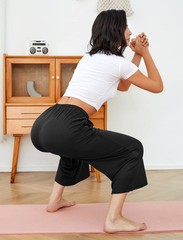 Workout Shorts Wide Leg Pants for Summer Capris,Sports Lounge Pants with Pock…