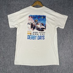 Sigma Chi Derby Days 2023 T-shirt Mens Large Beige Fraternity Racing Cotton Tee
