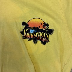 Next Level Apparel Volkswagen of Naples Graphic Logo Crew Neck Tee Yellow M