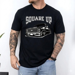 Chevy Squarebody Lowered Truck Graphic T-Shirt Men Vintage Streetwear Tee