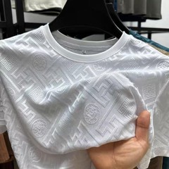 Men’s Breathable Ice Silk T-shirt Lightweight Summer Casual Designer Tee New