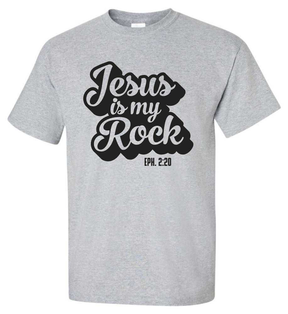 “Jesus Is My Rock” T-Shirt christian saved born again believer church savior