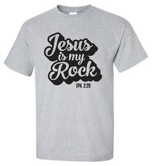 “Jesus Is My Rock” T-Shirt christian saved born again believer church savior