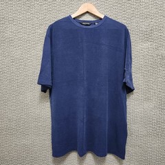 MURANO Men’s Blue Textured Knit Crew Neck Short Sleeve Shirt Size XL