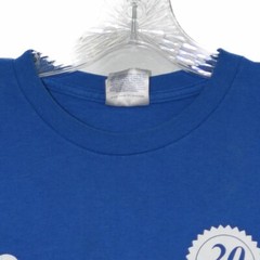 Hanes Maxi Aids Mens Blue Printed T-Shirt Short Sleeve Round Neck Size L