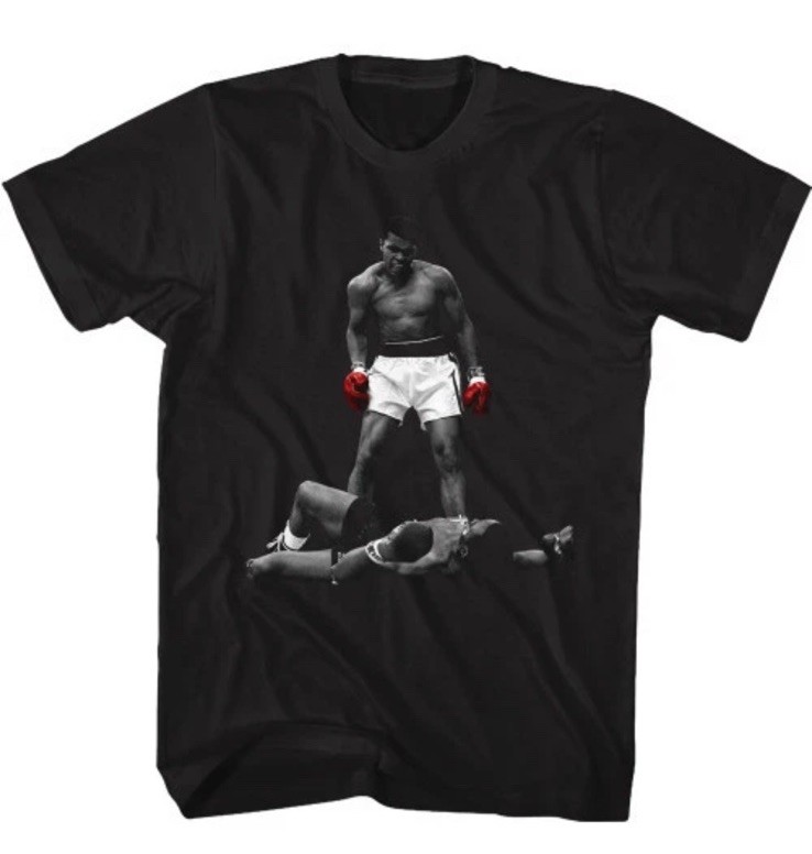 Men’s Muhammad Ali Black Short Sleeve Graphic T Shirt Size XXL NWT