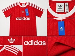 Adidas Originals Men’s Trefoil 3 Stripes T-Shirt Shirt S-XXL RED/WHITE