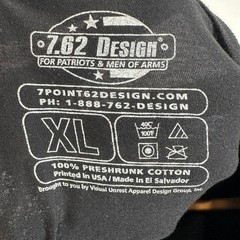 7.62 Design US Army Eagle T-Shirt Mens XL Black 2008 Military USA Y2K Bikercore