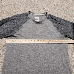 Rag & Bone Standard Issue Shirt Mens Medium Grey Raglan Long Sleeve Crewneck