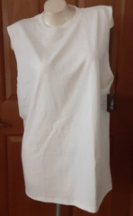 BCG Men’s Cotton Sleeveless Crew Neck White Tee Shirt Size XL NWT