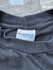 Carnival Bahamas Graphic Print Logo T-Shirt Men’s 2XL Black Cotton Crew Neck