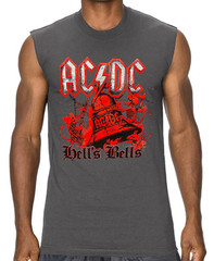 ACDC HELL’S BELLS ROCK Band Men’s Muscle Shirt (Multiple Colors)