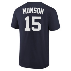 Thurman Munson T-Shirt New York Yankees Player Name and Number Soft Jersey Tee
