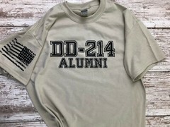 DD-214 Alumni Military T-shirt. Perfect For Marines, Army, Navy Air-force 120G