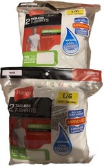 Lot of 4 Hanes Tagless T-Shirts 2 Pkgs White Comfort Soft 2135D2 Mens Large NIP