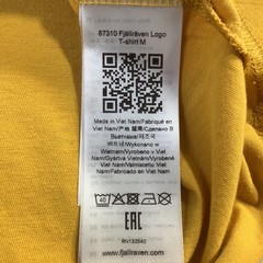 Fjallraven Mens Logo T-shirt Ochre Yellow Organic Cotton Blend Size XL NWT