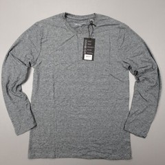 7 Diamonds Core Henley Performance Shirt Long Sleeve Dusk Blue Athletic Size S