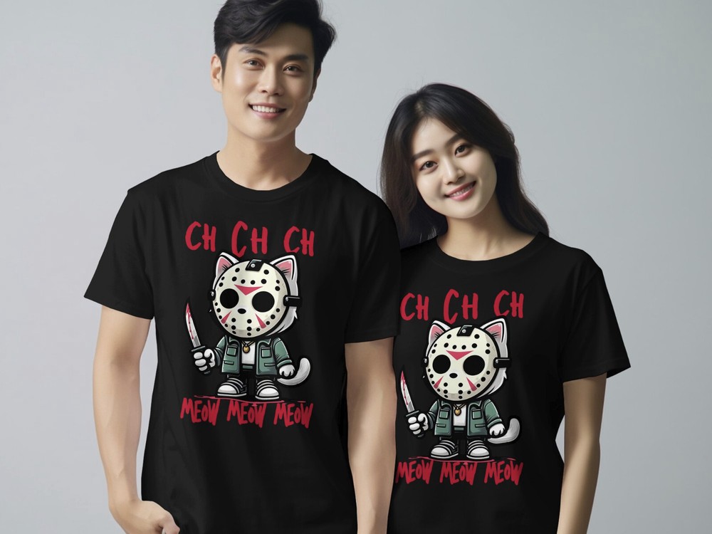 Funny Cat T-Shirt Horror Cat Shirt Halloween T-Shirt Cat Lovers Gift Cat Costume