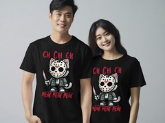 Funny Cat T-Shirt Horror Cat Shirt Halloween T-Shirt Cat Lovers Gift Cat Costume