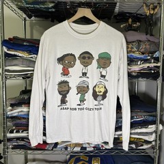 A$AP MOB TOO COZY TOUR 2017 T-Shirt Size M ASAP YAMS RIP rare Long Sleeve