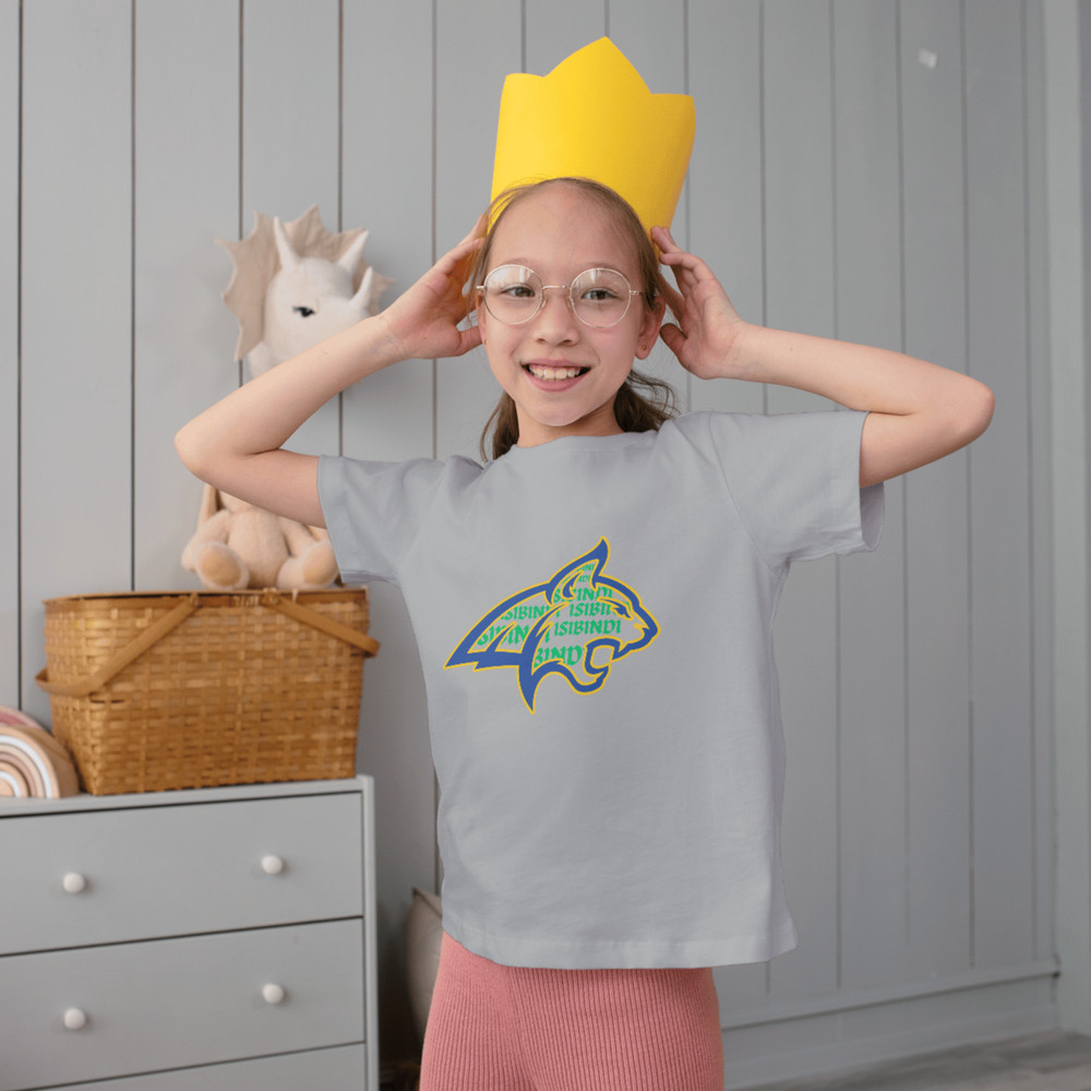 Isibindi Bobcat Profile Graphic Tee Gray Green House System Shirt Youth RCA