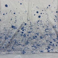 Hollister Mens M White Blue Paint Splatter Graphic T-Shirt Must-Have Collection