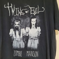 Twins of Evil Zombie Manson T Shirt Rob Zombie Marilyn Manson Pacific XL/XG