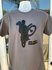 NEW ON ANY SUNDAY MOVIE T-SHIRT GREY STEVE McQUEEN FILM MOTORCYCLE MOTOCROSS FMF