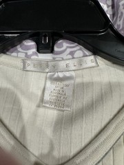 Perry Ellis Men’s White V Neck Casual Shirt Size XL