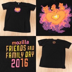 Mozilla Friends and Family Day 2016 t-shirt LARGE american apparel firefox web