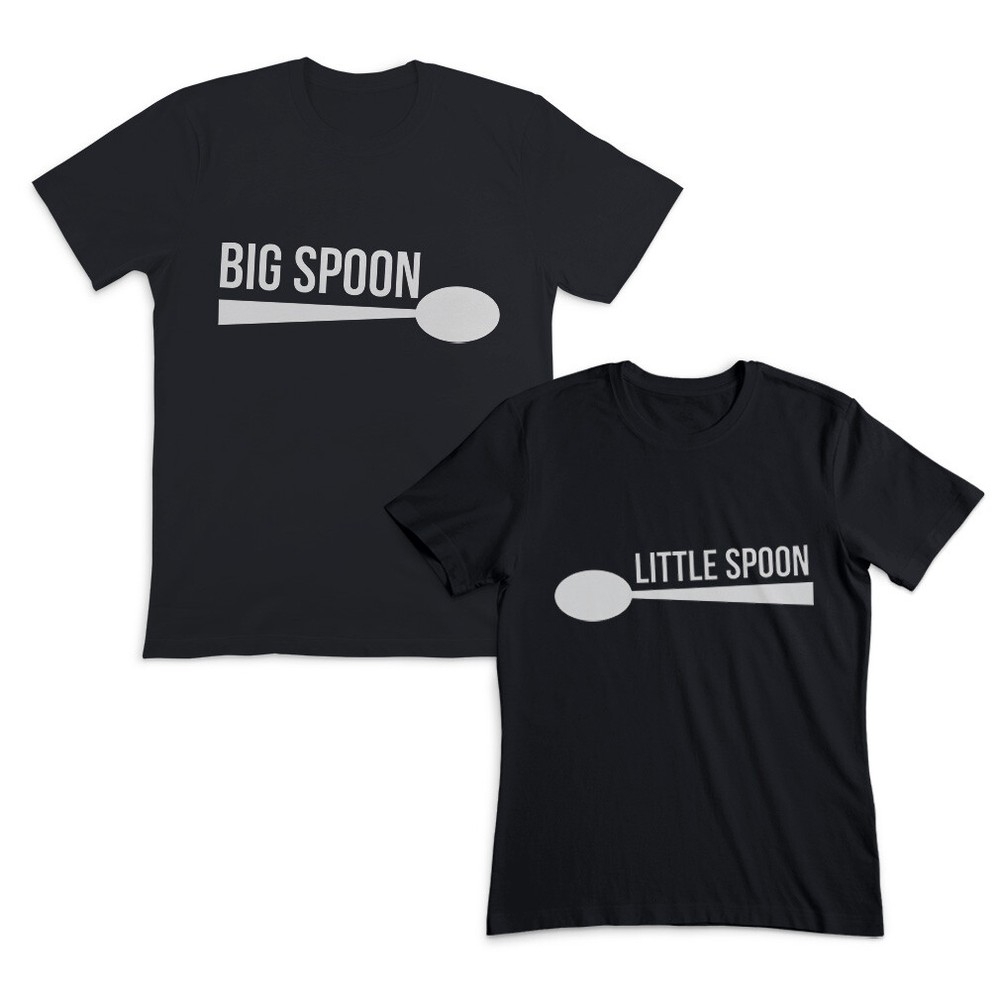 Valentines Day Couples Matching Outfits Big Spoon Little Spoon Cotton Red