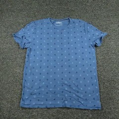 Express Shirt Mens Large Blue Geometric Pattern Crewneck Casual Tee T-Shirt