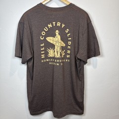 Howler Bros. Hill Country Sliders Brown TShirt Size Large