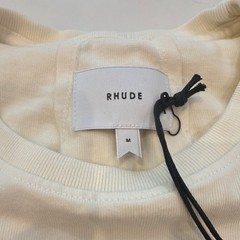RHUDE Fumar S1 Tee Men’s M White Black Red Cotton Graphic Logo Crew Neck
