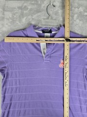 Psycho Bunny Shirt Mens 6 L Original Brand Purple Polo Orange and White Logo
