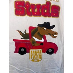 2009 Kansas State Fair Check out The Studs Horse Shirt Graphic 2000s L Large