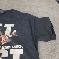 Vtg United States Coast Guard Search & Rescue MV Sport Shirt L Get Lost Support