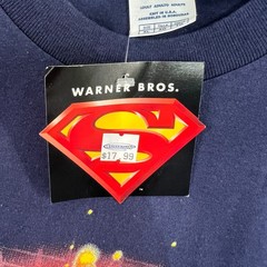 Vintage Superman Racing Shirt Mens Extra Large Dc Comics Streetwear 90s Y2K NWT