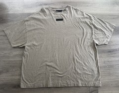 FEAR OF GOD FOG Essentials Oversized LOGO Appliqué HOMESTEAD Heather T-Shirt XXL