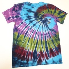 Tie Dye T-Shirt Adult M Purple Bite Blast Hanes 100% Cotton Short Sleeve