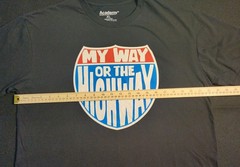 Academy Sports Short Sleeve Crew Graphic Tee Black My Way or the Highway XL
