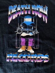Death Row Records Men’s Black Graphic Print Short Sleeve Crew Neck T-Shirt L