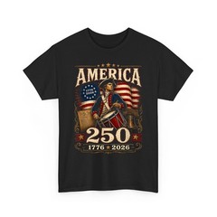 Vintage America’s 250th Anniversary Revolutionary Soldiers Patriotic T-Shirt