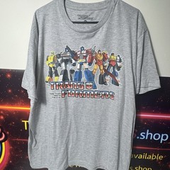 2009 Transformers G1 Optimus Prime Bumblebee Graphic T-Shirt XL Hasbro Gray Y2K